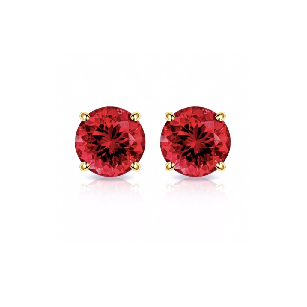 Ruby  Solid 10k Yellow Gold  030ct Earrings